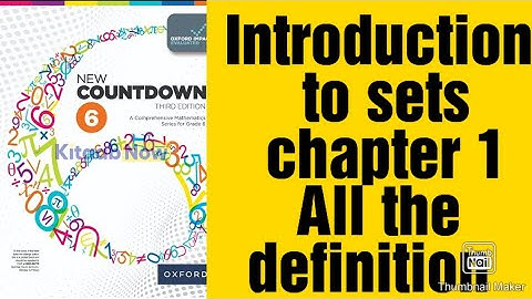 oxford|new countdown book 6 third edition chapter 1 | definition of sets