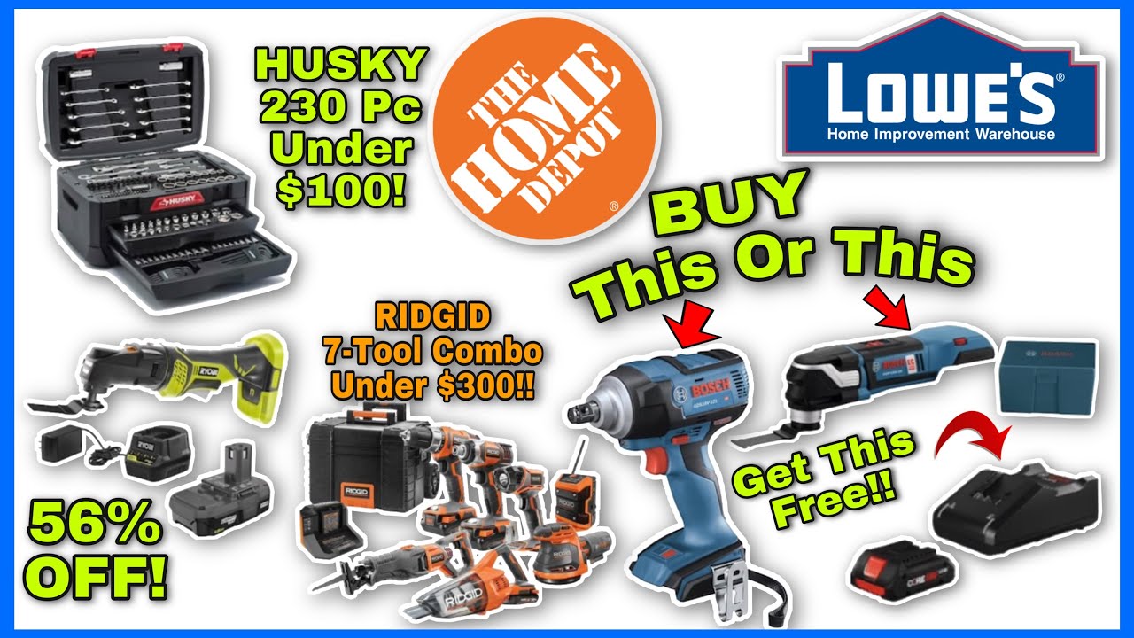 Home Depot LOWE’S & WalMart Deals + Bare Tool Deals! BOSCH RIDGID HART
