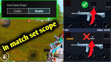 How to disable Auto-Equip Scope in BGMI New Update | PUBG Mobile New Update Auto Equip Scope option
