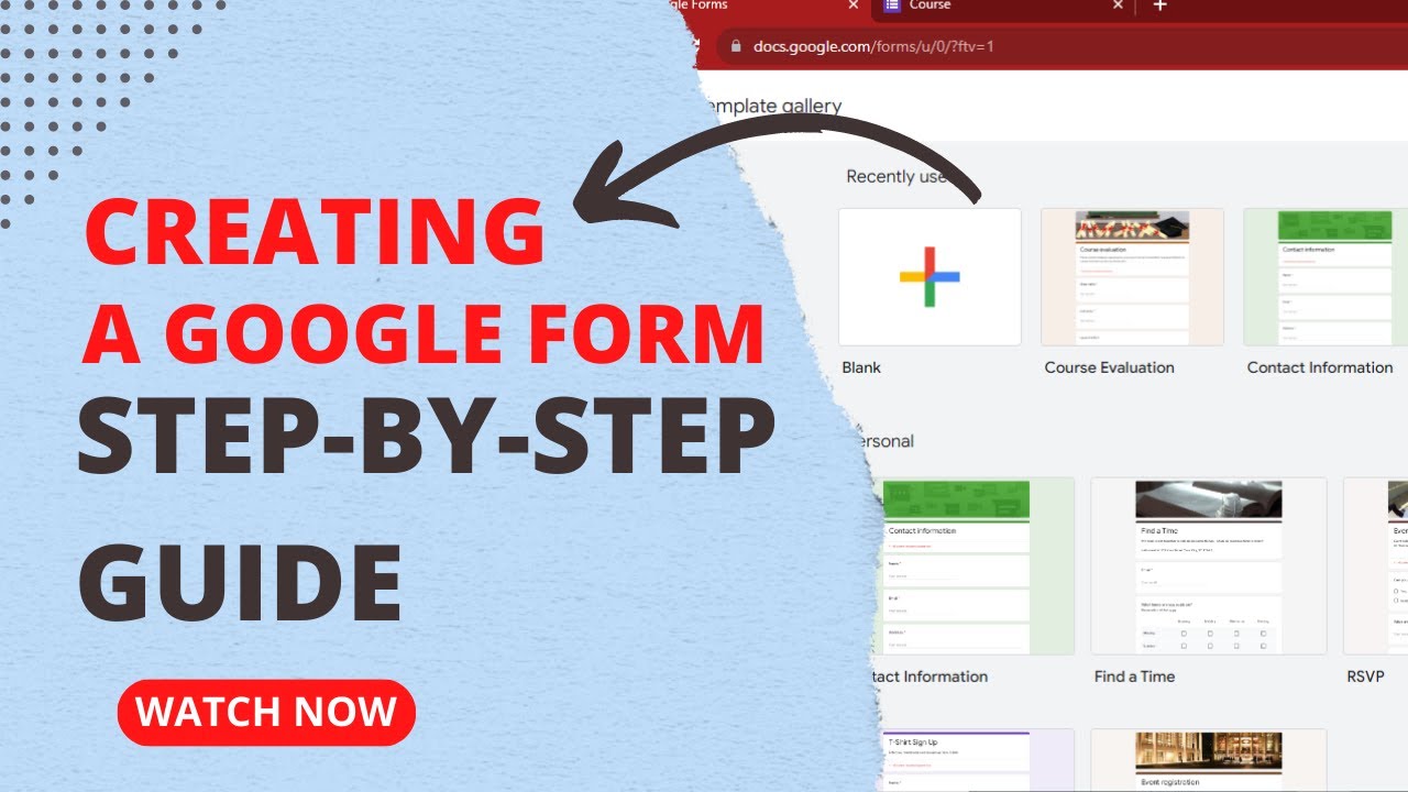Creating a Google Form Video Tutorial - Step-by-Step Guide - YouTube