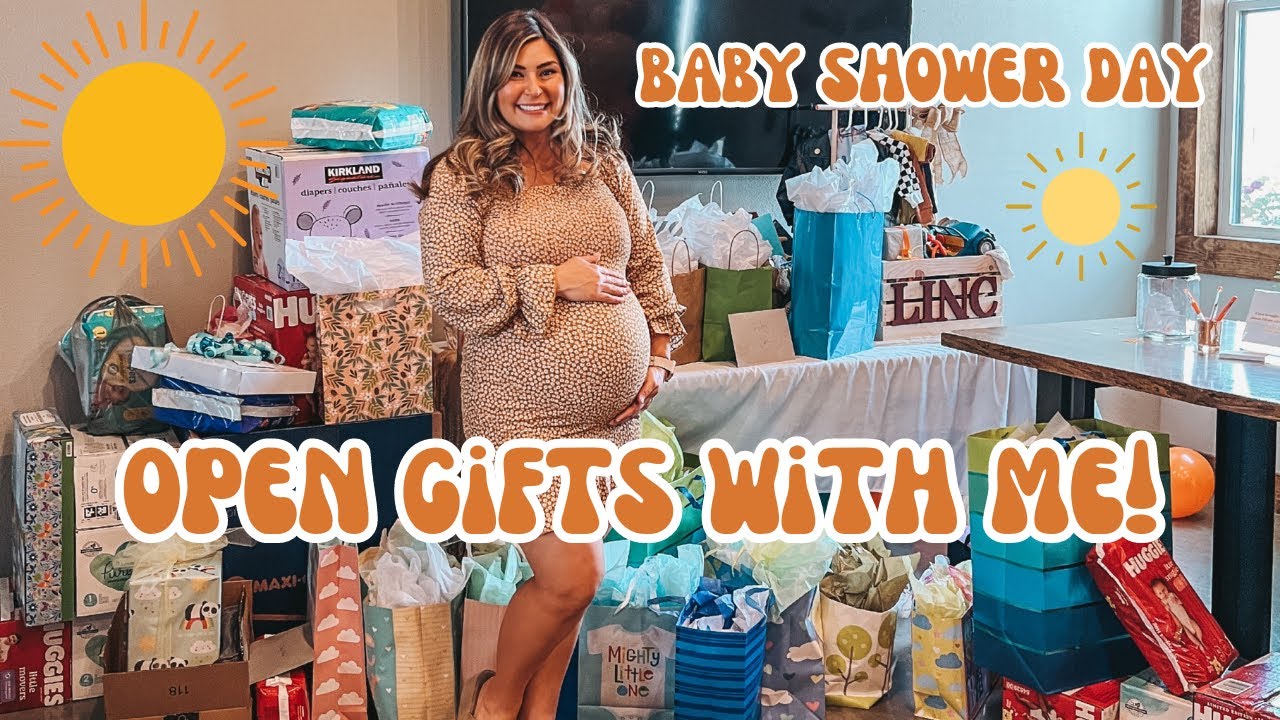 Open baby shower gifts with me for baby boy 