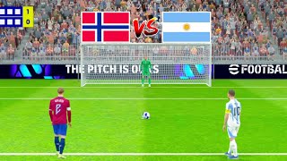 HAALAND VS MESSI 🔥 NORWAY VS ARGENTINA 🔥 PENALTY SHOOTOUT 🔥 eFOOTBALL 🔥