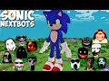 SURVIVAL GIANT SONIC BASE JEFF THE KILLER and SCARY NEXTBOTS in Minecraft Gameplay - Coffin Meme