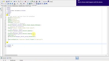php select option value from database