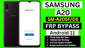 Samsung Galaxy A20 FRP Bypass Android 11 Without Pc | Samsung (SM-A205F) Google Account Bypass 2025