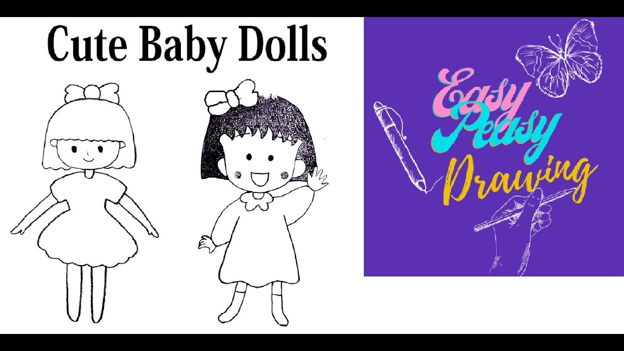 How To draw A Cute Baby Doll YouTube