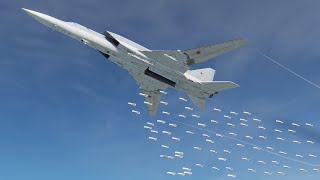 Tu-22M3 Jets Carpet Bomb To Destroy Warship and Anti-Air System - Plane Simulator