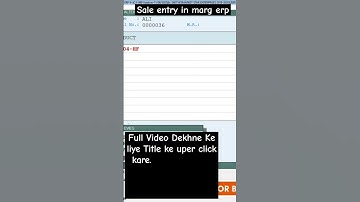 sale entry in marg software #margerp #billingsoftware #accountingsoftware #gstsoftware #billingapp