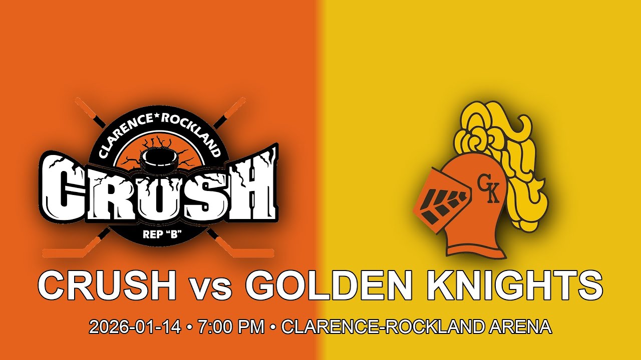 [LIVE] Clarence-Rockland Crush U14 vs Ottawa West Golden Knights