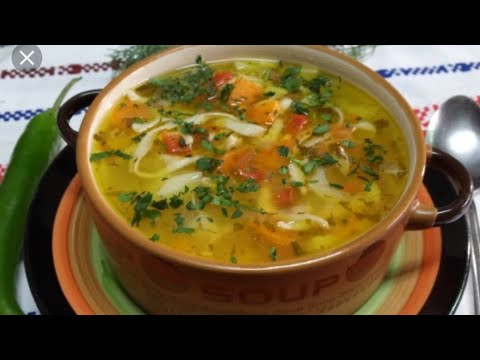 Zuppa di pollo e verdure/ Ciorba de pui cu legume