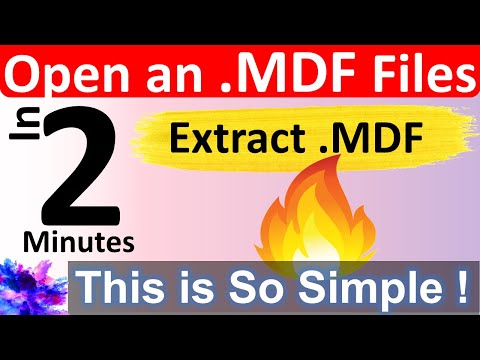 [ Solved ] How to Open an .MDF Files or Extract .MDF File Format in Easiest Way.