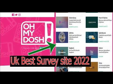 UK new survey site 2022 | oh my dosh Survey  site UK | UK Survey update | IT Earning