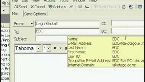 Managing contacts in groupwise