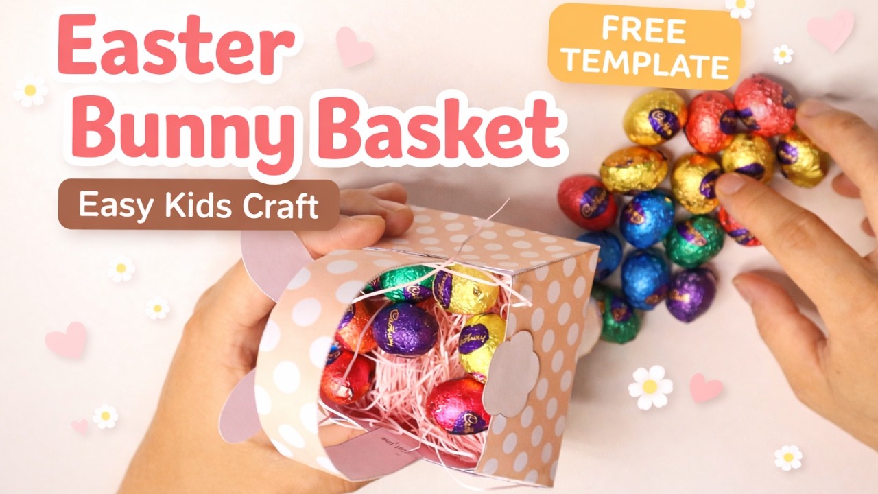 Easy Easter Bunny Basket | Fun Paper Craft for Kids