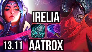 IRELIA vs AATROX (TOP) | 800+ games, 9/2/5, 1.0M mastery | KR Master | 13.11