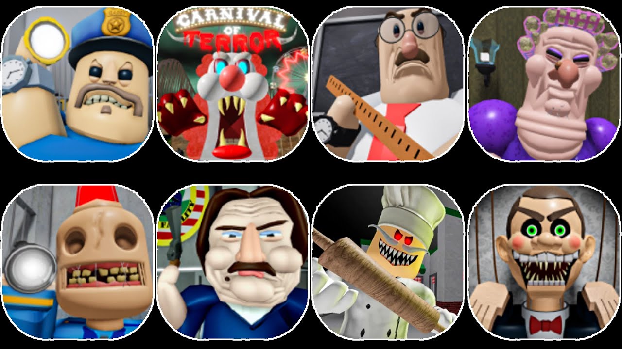 ROBLOX.EVIL GRANDPA’S BASEMENT.PAPA MEAT’S RESTAURANT.GRUMPY GRAN’S HOUSE.MISS ANI-TRON CLASSROOM.