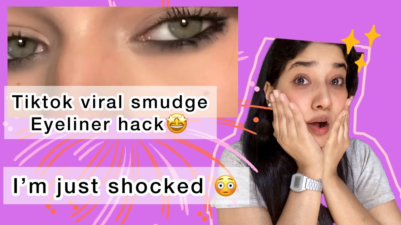 Tiktok viral smudge eyeliner hack eyeliner hack YouTube