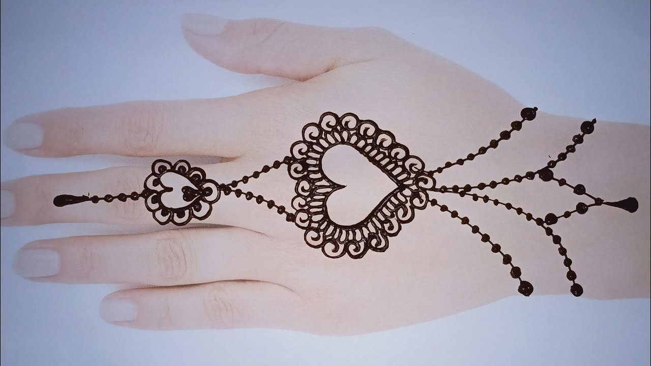 Heart Shape Jewellery Mehndi Designs ll Eid special Mehndi Designs 2019 ...