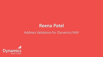 Dynamics Additions: Address Validation
