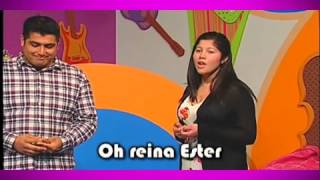 Video thumbnail of "Canto Reyna Esther cantado por Jonathan y Nicol en tia Edith"