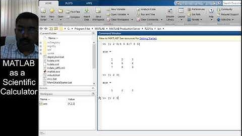 PR 1 MATLAB as a Scientific Calculator