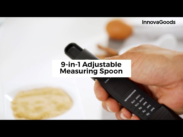 Rush Adjustable Sliding Measuring Spoon Double End With Scale, Nine Stalls  All in One Handheld Measuring Scoop Adjustable Measuring Dry Semi-Liquid
