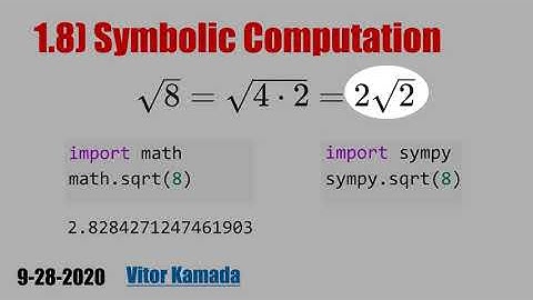 1.8) Symbolic Computation