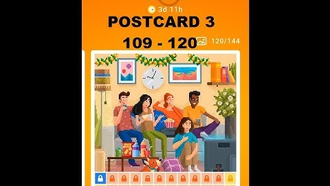 Nonogram Movie Time 3rd Postcard level 109-120