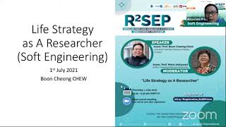 1 Juli 2021 (R2SEP): "Life Strategy as A Researcher" - Stream Soft Engineering screenshot 3