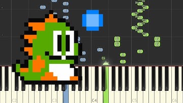 Bubble Bobble - Boss Theme (NES) - Recorded by alexsteb [Piano Tutorial] // Synthesia