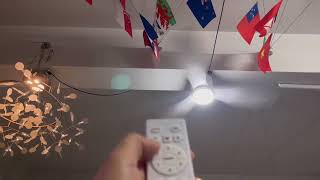 42 52 Inch Ceiling Fans With Lights Led 3 Color 6 Speeds DC Moto