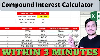 Compound Interest Formula Excel | Hindi | Compound Interest Calculator screenshot 4