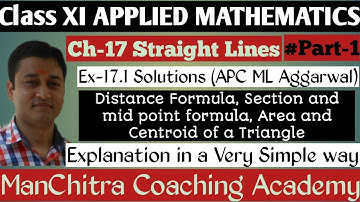 Part 1•Ex-17.1 Q1 to Q9 Solutions•Ch-17 Straight Lines•APC ML Aggarwal•XI Applied Maths•