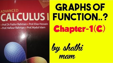 Calculus 1 ,hons 1st year,function -1(C),Graphs of function,bangla tutorial chapter-1(C)ক্যালকুলাস-১