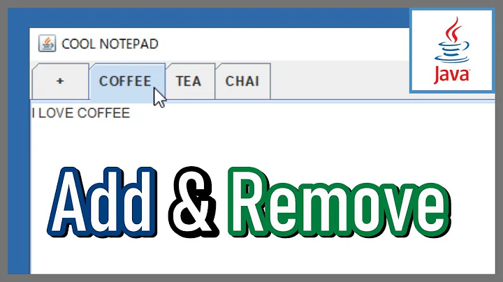 Add and Remove Tabs To/From JTabbedPane - Java Extra 39