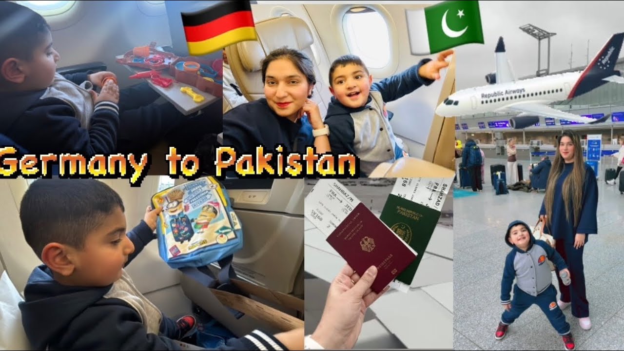 Traveling with my Toddler|✈️|Germany to Pakistan|✌🏻|Plane main Shahveer ko Mila Gift|🎁|#travelvlog 