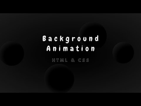 How to make background animation HTML CSS