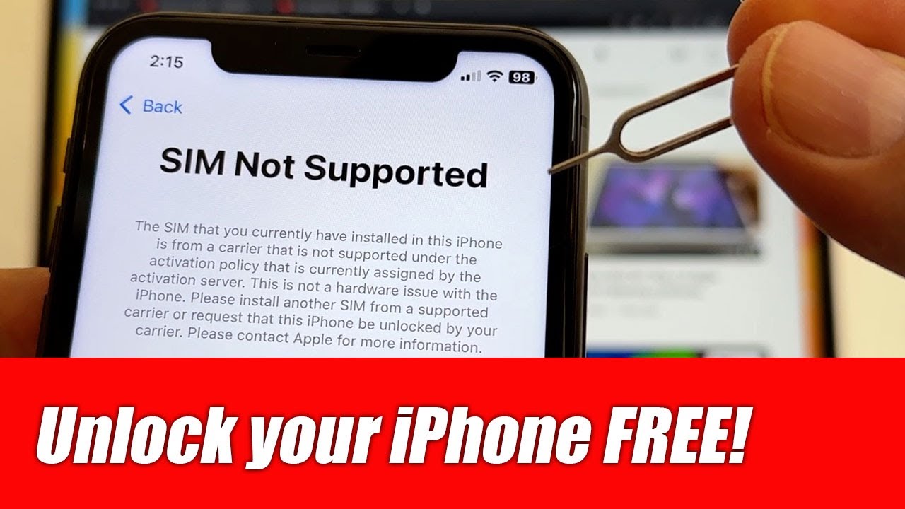 SIM not supported How to unlock iPhone to any carrier 100 FREE