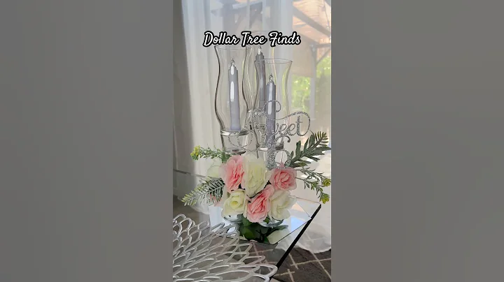 DOLLAR TREE CENTERPIECE #sweet16 #tabledecor #centerpiece  #rose #dollartree #dollartreediy #fyp