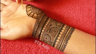 Wedding Special Dulhan Mehndi Design||Full Front Hand Mehdi Design||Semi Bridal Bharwa Mehndi Design
