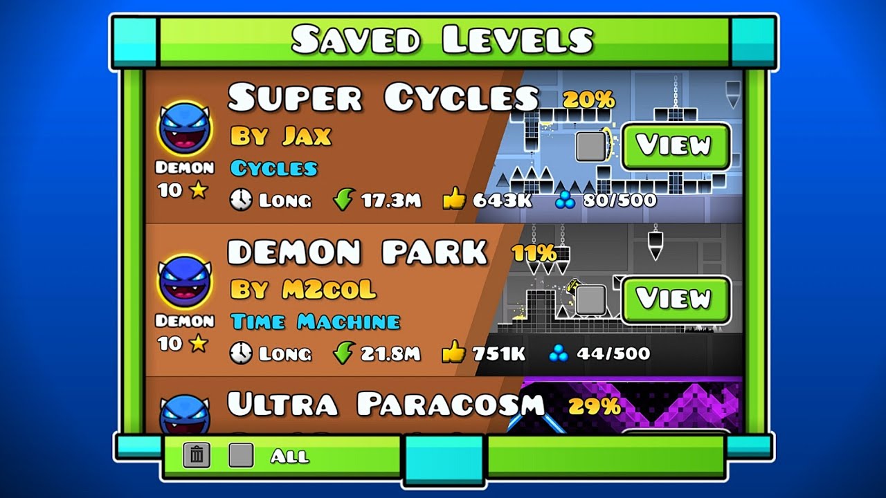 🔴 Pasandome Easy Demons | Geometry dash - YouTube