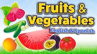 fruits and vegetables in english and spanish bilingual vocabulary