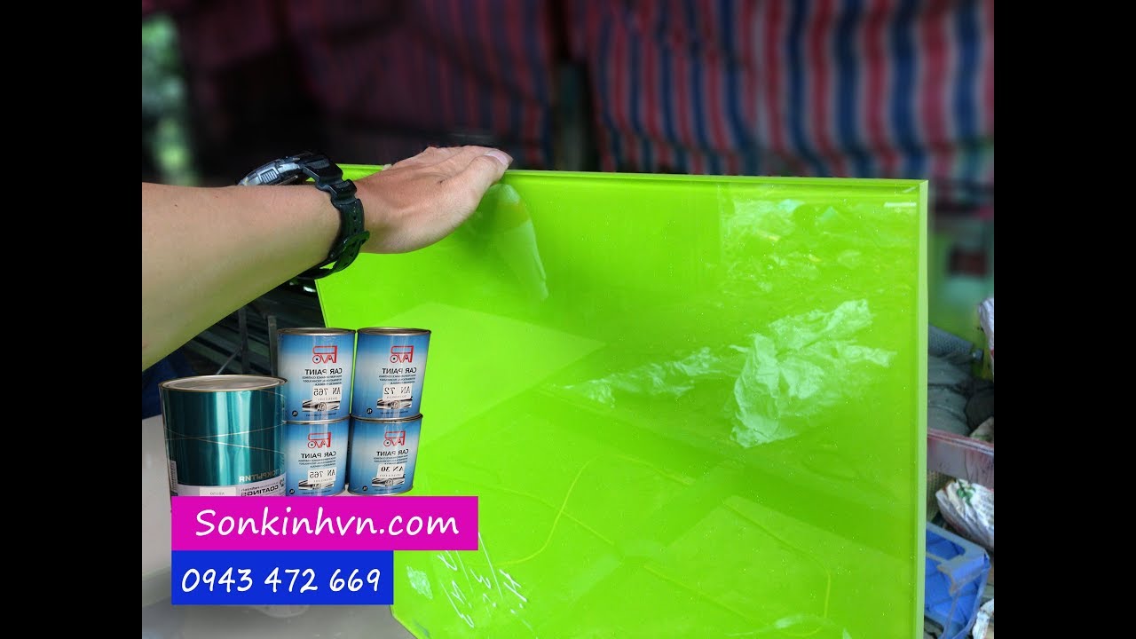 Sơn kính, Cách sơn kính màu hạt kim xa - Bán sơn kính 0943472669 ...