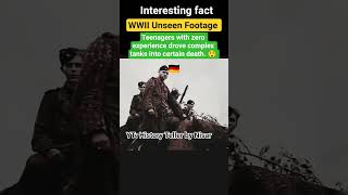 The Tragic Truth of Germany's Teen Tank Crew 🇩🇪😭 #shorts #ww2 #history #german #tanks #facts #war