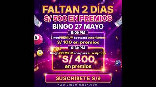 Bingo PREMIUM 27 Mayo
