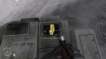COD2 - What happens if you stay top of the tank after setting the sticky bomb