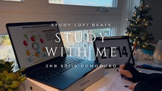 2-HR 50/10 POMODORO 📚 STUDY WITH ME 📚 STUDY LOFI 🎧 CHILL BEATS, NO NOISE, REAL TIME