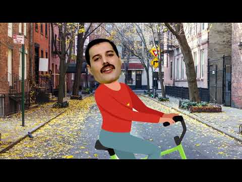 Freddie Mercury Goes For A Bike Ride