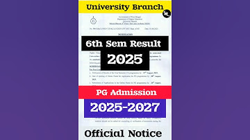 6th Semester Result 2025, #university #6th #exam #result
