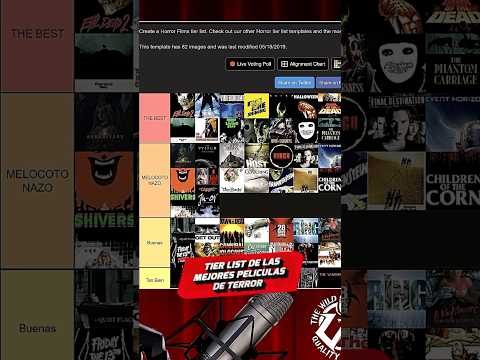 Tier List de las mejores películas de terror Tier List de las mejores películas de terror